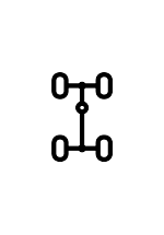 Black vehicle axel icon