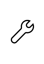 Black vehicle maintenance icon